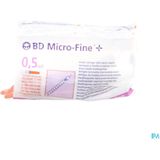 BD Micro-Fine™+ - Insulinespuit - 0,5ml - 30g - 8mm - 10 stuks