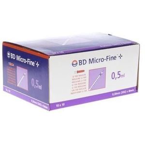 BD Microfine+ Insulinespuit 0,3 ml met naald 0,3mm x 8 mm- 10 stuks - injectiespuit met naald