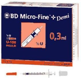 Bd Microfine+ Ins.sp.demi 0,3ml 30g 8mm 100 324826