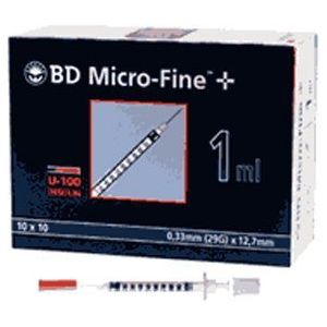 BD Micro-Fine insulinespuit+naald 1ml 29G