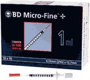 BD Micro-Fine insulinespuit+naald 1ml 29G