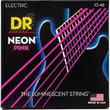 DR String NPE-10 Neon Pink snaren voor elektrische gitaar