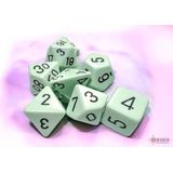 Chessex 7-Die set Opaque Pastel - Green/Black
