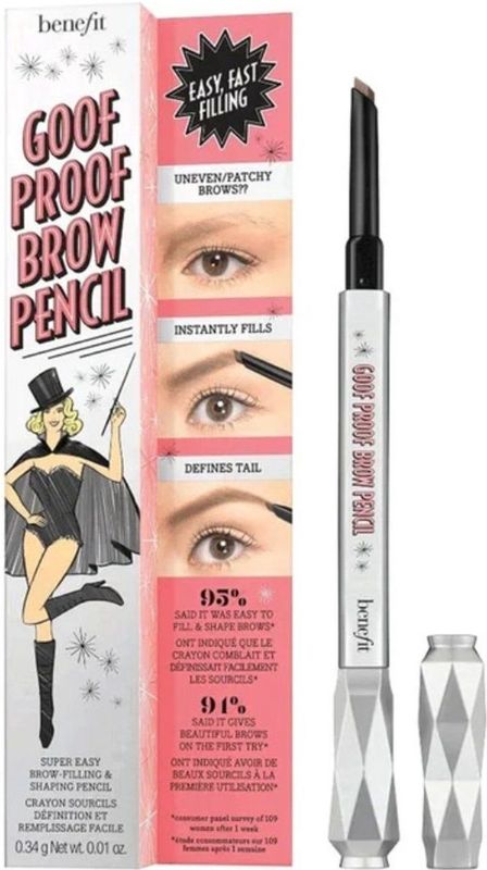 Benefit Goof Proof Brow Pencil Brow-Filling & Shaping Pencil 4 Warm Deep Brown - 0,34 g - wenkbrauwpotlood