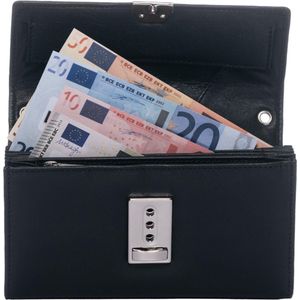 Van Der Rich ® - Leren kaarthouder, ultradunne portemonnee - dames/heren, rood, Minimalistisch