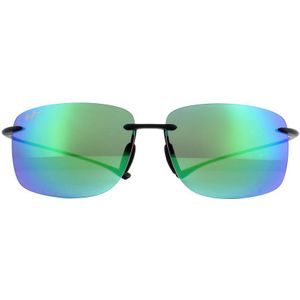 Maui Jim Zonnenbril Hema Gm443-2m Mat Black Maui Green gepolariseerd | Sunglasses