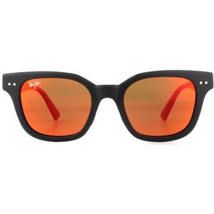 Maui Jim Zonnenbril Shore Break RM822-2M Mat Black Hawaii Lava gepolariseerd | Sunglasses