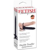 Strap-On „Double Trouble“ mit Penis- und Hodenring
