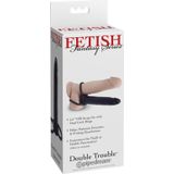 Strap-On „Double Trouble“ mit Penis- und Hodenring