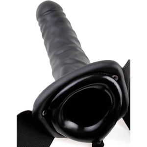 8 Inch Vibr. Hollow Strap-On