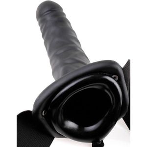 Pipedream Fetish Fantasy voorbind vibrator Viberator Hollow Strap On zwart - 8 inch