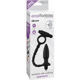 Anal Fantasy Ass-Kicker - Buttplug en Cockring - Zwart - Ø 30 mm