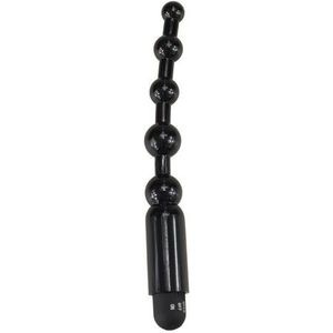 PIPEDREAM Beginner's Power Beads - flexibele anale kogelketting met vibratie, Multi Speed - 19 cm lang - zwart, 1 stuk