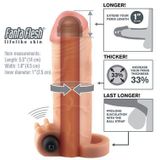 Pipedream - Fantasy X-Tensions - Vibrating Real Feel 1"" Extention - Skin