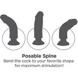 Vibrator '7' Realistic“ mit Hoden und Saugfuß | Multispeedvibration King Cock 1 St