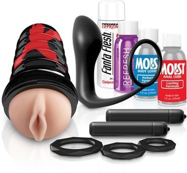 Toy-Set für Männer „Ass-gasm Extreme Vibrating Kit“, 7-teilig