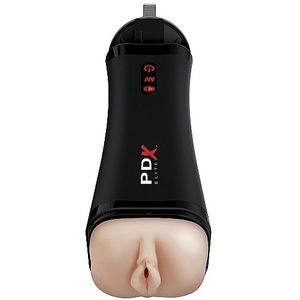 Pipedream PDX Elite Pratende Super Stroker Masturbator USB Oplaadbaar Vagina - beige