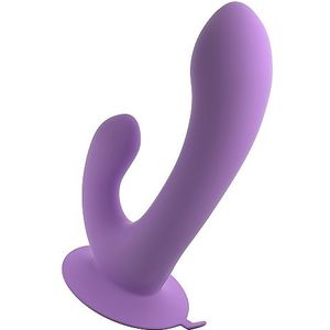 Siliconen Rabbit Vibrator met Zuignap - Paars