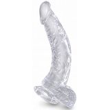 King Cock Transparante Dildo met Balzak - 21 cm