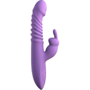 Verwarmende Rabbit Vibrator Her Thrusting Silicone Rabbit