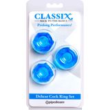 Pipedream Deluxe Cock Ring Set - Blauw, 60 g