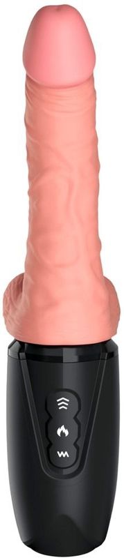 Plus Stoßvibrator '6,5“ mit Hoden | Mit Wärmefunktion, 7 Geschwindigkeiten King Cock 1 St Vibrator