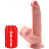 Dildo 'Triple Density' mit Hoden und Saugfuß | Strap-on kompatibel King Cock 1 St
