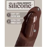 KING COCK ELITE - REALISTIC SILICONE DILDO 28 cm Bruin