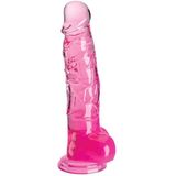 King Cock - 8" Dildo met Ballen Roze