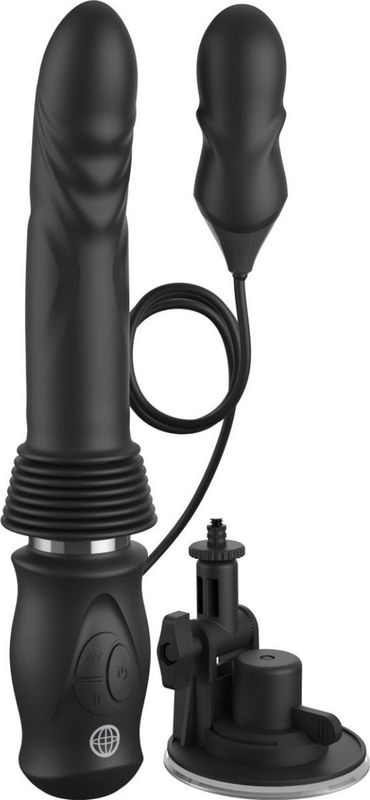 Pipedream Fetish Fantasy Ultimate Silicone Thruster Stotende Vibrator met Handvat Zwart