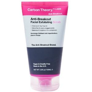Carbon Theory Anti Breakout Charcoal & Tea Tree Oil Breakout Control Facial Exfoliating Scrub 100 ml