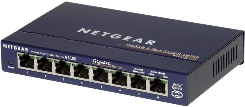 NETGEAR ProSAFE GS108 Netwerk Switch Unmanaged 8 Poorten