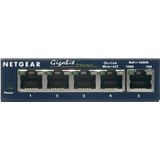 NETGEAR (GS105) Ethernet Switch met 5 RJ45-poorten, metaal, Gigabit (10/100/1000), RJ45-switch, metaal, positionering op een bureau of muur, ProSAFE bescherming, levenslange garantie, ideaal voor kleine en TPE-doeleinden