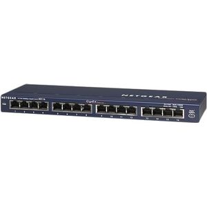 NETGEAR ProSAFE Unmanaged Switch - GS116GE - Desktop - 16 Gigabit Ethernet poorten 10/100/1000 Mbps