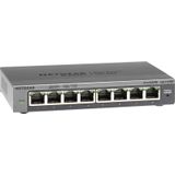NETGEAR (GS108E) Ethernet Switch Plus 8 RJ45-poorten metaal Gigabit (10/100/1000), RJ45-switch Manageable Serie Plus Desktop of vergrendelbaar, metaal, stil, ProSAFE bescherming, ideaal voor KM/TPE