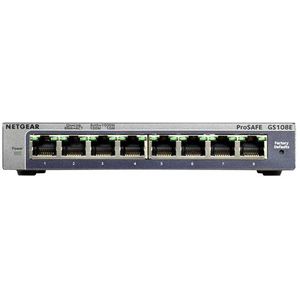 NETGEAR GS108E Managed Gigabit Ethernet (10/100/1000) Zwart