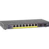 NETGEAR ProSAFE Smart Switch - GS110TP - 8 Power over Ethernet (PoE) poorten met 2 Gigabit Fiber SFP