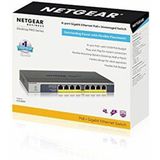 Netgear - Unmanaged Switch - Gigabit - 8 Poorten - PoE Ondersteuning