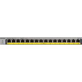 NETGEAR GS116LP 16-poorts Gigabit Ethernet LAN unmanaged PoE-switch (uitbreidbaar met 16x PoE+ 76W, desktop- of rekmontage met ProSAFE levenslange garantie)