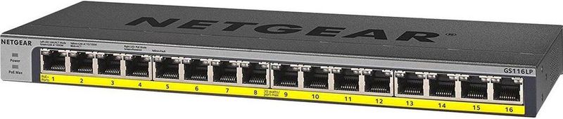 NETGEAR GS116LP - Netwerk Switch - Unmanaged / Zwart