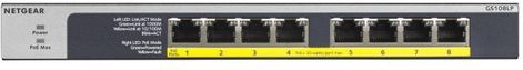 Netgear GS108LP Netwerk Switch - Unmanaged - PoE+ - 8 Poorten