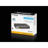 NETGEAR Pro GS108Tv3 Netwerk Switch - Managed - 8 Poorten