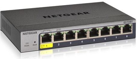 NETGEAR Pro GS108Tv3 Netwerk Switch - Managed - 8 Poorten