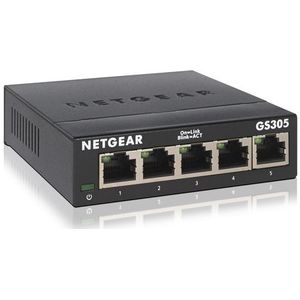 Netgear - GS305-300PES - Unmanaged Switch - 5 Poorten - Gigabit Ethernet
