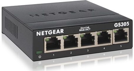 Netgear - GS305-300PES - Unmanaged Switch - 5 Poorten - Gigabit Ethernet