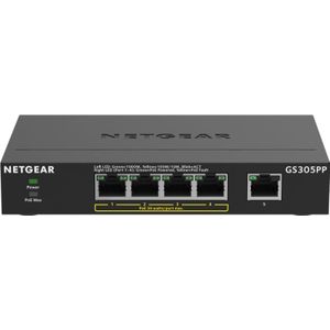 NETGEAR GS305PP - Netwerkswitch - Unmanaged - 5 Poorten - PoE