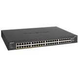 Netgear GS348PP 48 Port Gigabit Ethernet LAN PoE Switch (mit 24x PoE+ 380W, Plug-and-Play Netzwerk Switch, Desktop oder 19 Zoll Rackmontage, robustes Metallgehäuse), schwarz