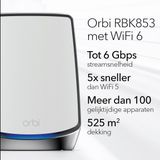 NETGEAR Orbi RBK853 - Mesh Wifi - WiFi 6 - 3-pack