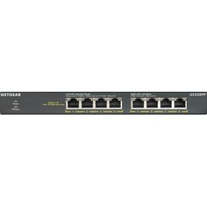 NETGEAR (GS308PP) 8-poorts RJ45 Gigabit PoE Ethernet Switch (10/100/1000) - RJ45 Switch met 8 PoE-poorten @ 83 W, positionering op een bureau of aan de muur, eenvoudige connectiviteit voor kleine en