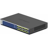 NETGEAR GS516PP Unmanaged Gigabit Ethernet (10/100/1000) Power over Ethernet (PoE) Blauw, Grijs